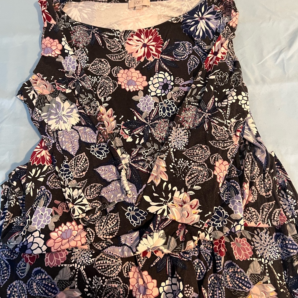 Floral Women’s Dress - Black and Pink